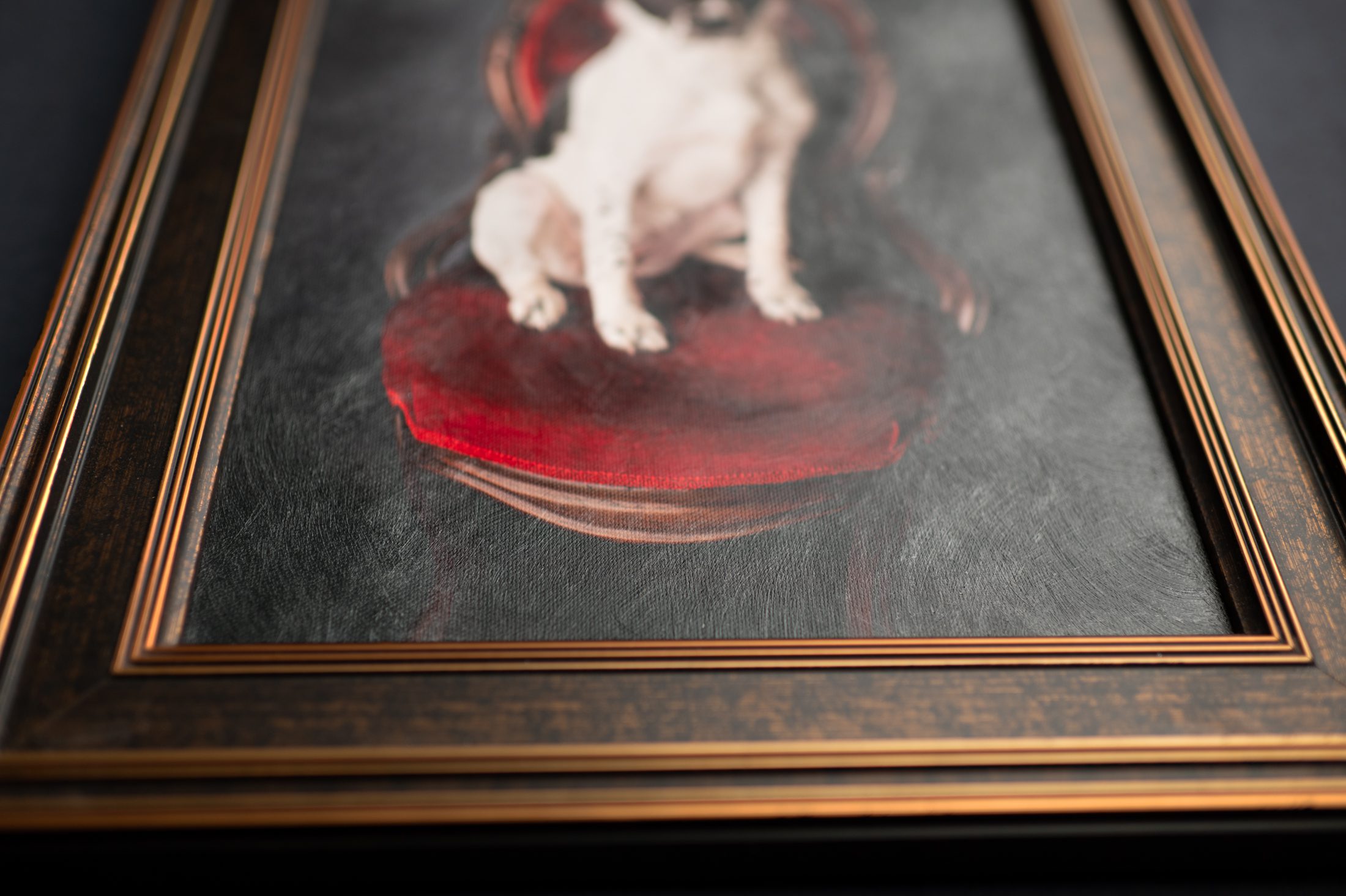 hand painted framed canvas with visible brush strokes, a featured product offered by Potomac photographer tina krafts